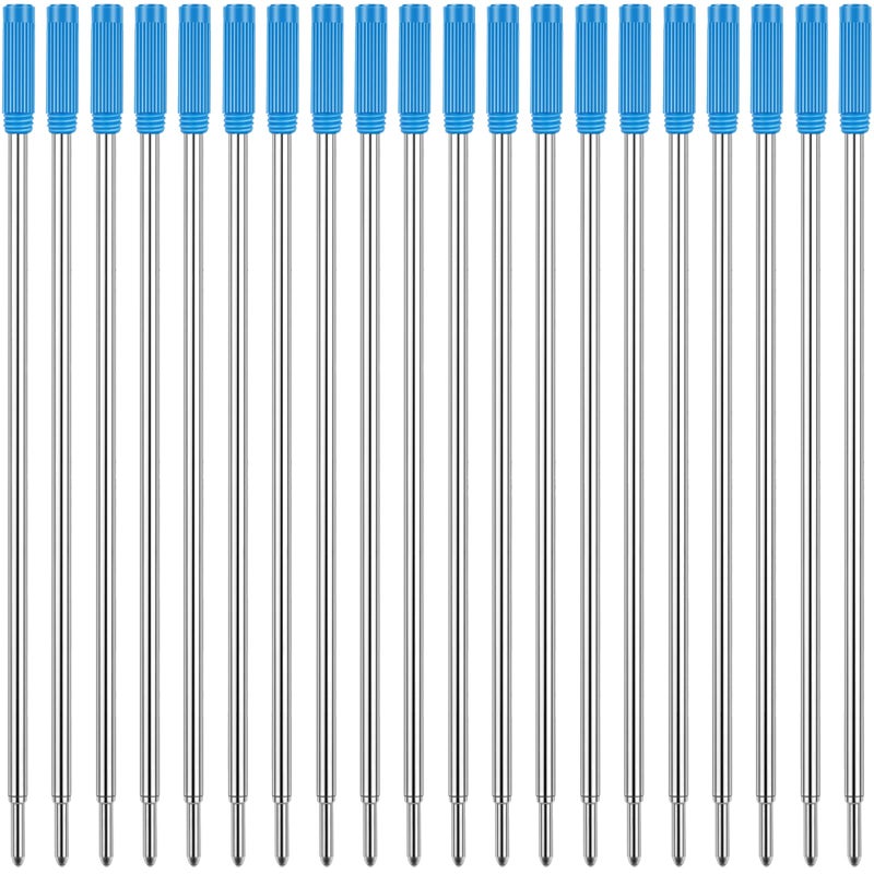 Unibene Cross Compatible Ballpoint Pen Refills 20 Pack, 1.0mm Medium Point-Blue, Smooth Writing Replaceable German Ink Refill - Image 1